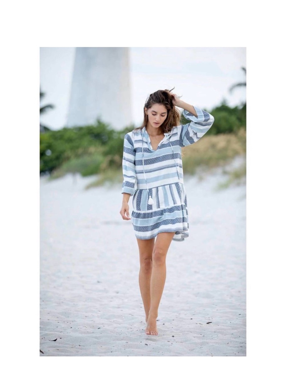 Bindu morella mini dress Striped cotton indie boho tuckernuck brochu nautical m